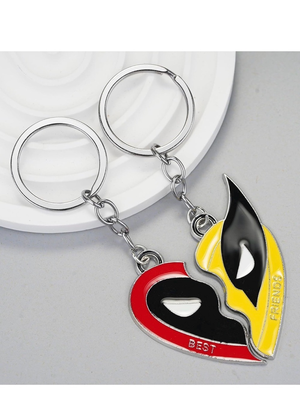 Superhero Deadpool and Wolverine Matching Necklaces Bracelets for Best Friends - Picture 5 of 6
